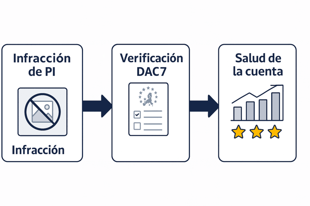¿Por qué Amazon suspende cuentas por PI y DAC7?