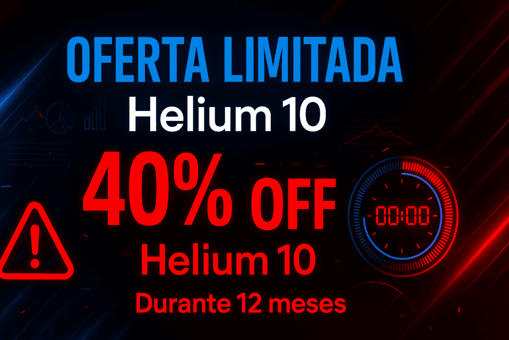 Oferta Limitada de Helium 10 40% por 12 meses